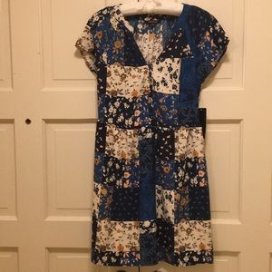 Dress patchwork city studio small